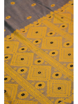 Grey Cotton Handloom Saree Grey Cotton Handloom Saree