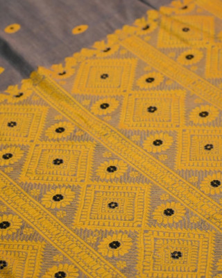 Grey Cotton Handloom Saree Grey Cotton Handloom Saree
