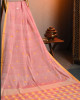 Peach Cotton Handloom Saree Peach Cotton Handloom Saree
