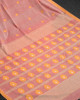 Peach Cotton Handloom Saree Peach Cotton Handloom Saree