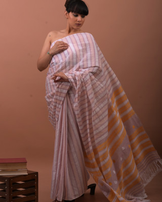 COTTON HANDWOVEN MIX PATTERN SAREE COTTON HANDWOVEN MIX PATTERN SAREE