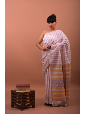 COTTON HANDWOVEN MIX PATTERN SAREE COTTON HANDWOVEN MIX PATTERN SAREE