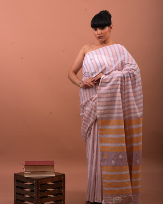 COTTON HANDWOVEN MIX PATTERN SAREE COTTON HANDWOVEN MIX PATTERN SAREE