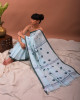 COTTON LIGHT BLUE HANDWOVEN SAREE COTTON LIGHT BLUE HANDWOVEN SAREE