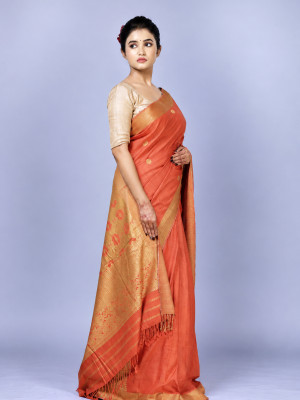 Natural Dye Pure Eri Silk Handloom Saree