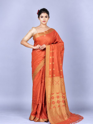 Natural Dye Pure Eri Silk Handloom Saree