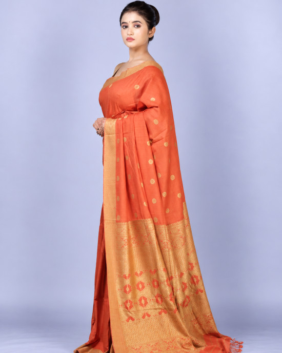Natural Dye Pure Eri Silk Handloom Saree