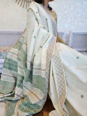 ERI SILK HANDWOVEN SAREE (AHIMSA SILK) ERI SILK HANDWOVEN SAREE (AHIMSA SILK)