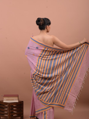 PINK ERI SILK SAREE (AHIMSA SILK) 