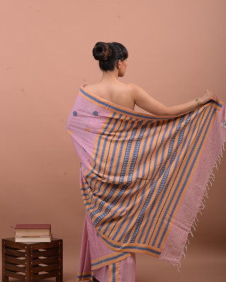 PINK ERI SILK SAREE (AHIMSA SILK) PINK ERI SILK SAREE (AHIMSA SILK)