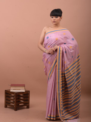 PINK ERI SILK SAREE (AHIMSA SILK) 