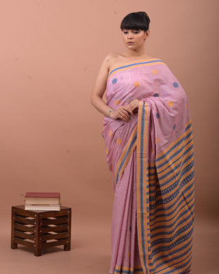 PINK ERI SILK SAREE (AHIMSA SILK) 