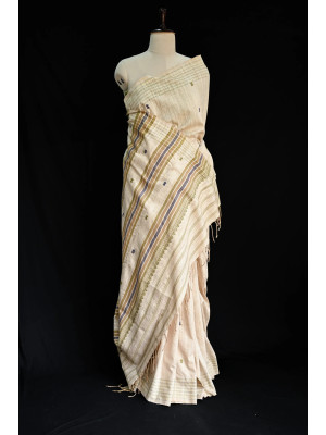 Eri (Ahimsa) Silk Multi color Stripe Saree Eri (Ahimsa) Silk Multi color Stripe Saree