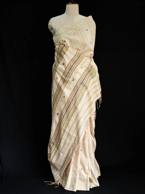 Eri (Ahimsa) Silk Multi color Stripe Saree Eri (Ahimsa) Silk Multi color Stripe Saree