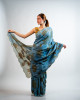 ECONIC NEELA SAREE - MULBERRY SILK WITH ECO PRINTS