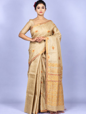 Assam Pure Handloom Muga Silk Saree