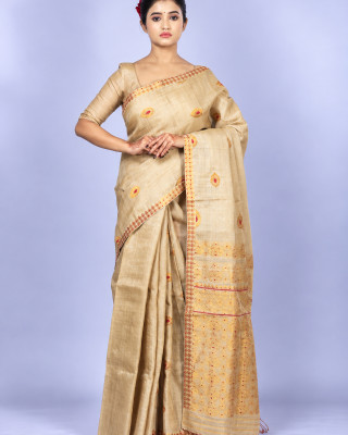 Assam Pure Handloom Muga Silk Saree