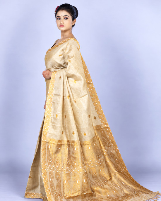 Assam Pure Handloom Muga Silk Saree