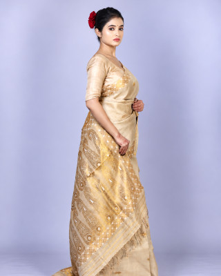 Assam Pure Handloom Muga Silk Saree