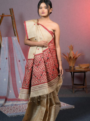 Assam Original Handloom Muga Silk Saree