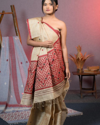 Assam Original Handloom Muga Silk Saree