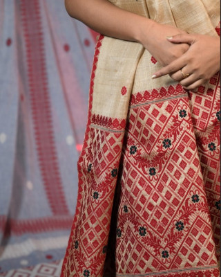 Assam Original Handloom Muga Silk Saree