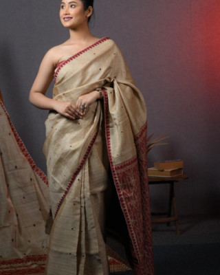 Assam Original Handloom Muga Silk Saree
