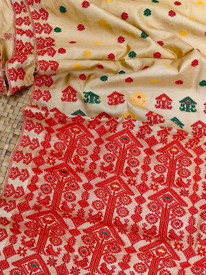 Tussar Silk Assamese Handloom Saree Tussar Silk Assamese Handloom Saree