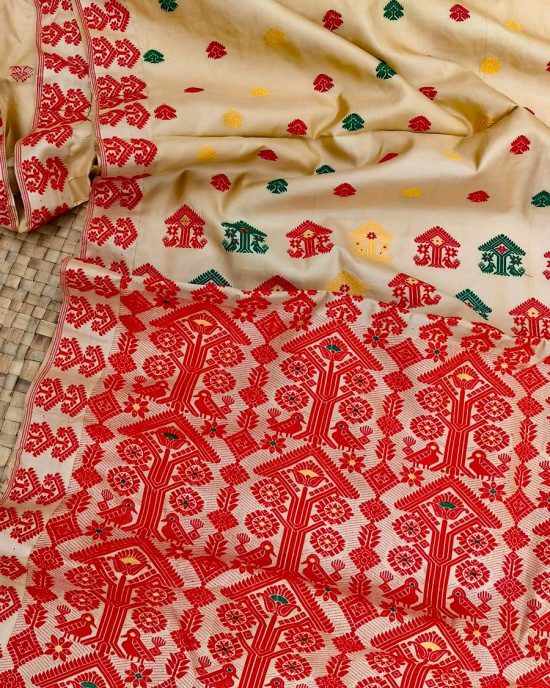 Tussar Silk Assamese Handloom Saree