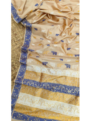Tussar Silk Assamese Kaziranga Handloom Saree