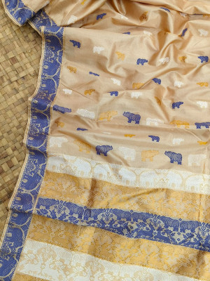 Tussar Silk Assamese Kaziranga Handloom Saree