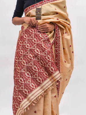 Muga x Tussar Silk Saree