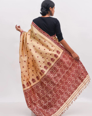 Muga x Tussar Silk Saree Muga x Tussar Silk Saree