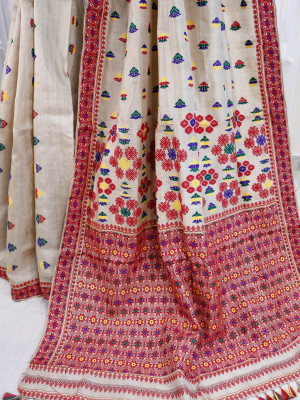 PURE MUGA SILK HANDLOOM SAREE