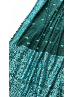 GREEN ERI SILK SAREE (AHIMSA SILK) GREEN ERI SILK SAREE (AHIMSA SILK)