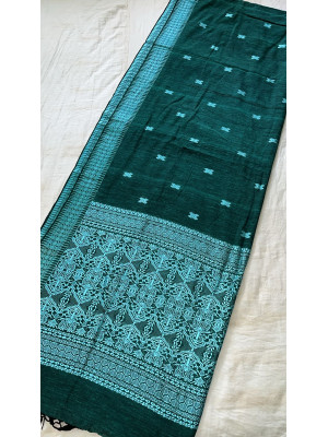 GREEN ERI SILK SAREE (AHIMSA SILK) GREEN ERI SILK SAREE (AHIMSA SILK)