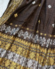 DARK BROWN ERI SILK SAREE (AHIMSA SILK) DARK BROWN ERI SILK SAREE (AHIMSA SILK)