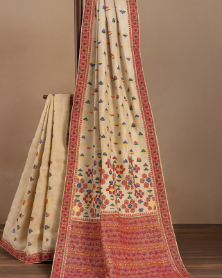 PURE MUGA SILK HANDLOOM SAREE