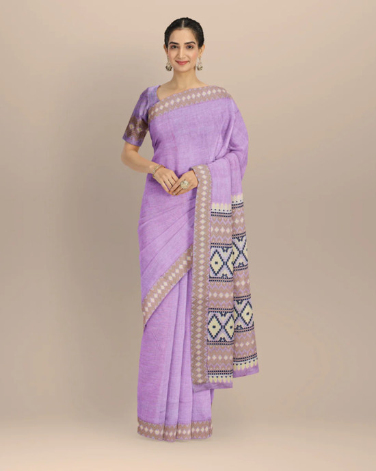 COTTON HANDWOVEN PINKISH SAREE COTTON HANDWOVEN PINKISH SAREE