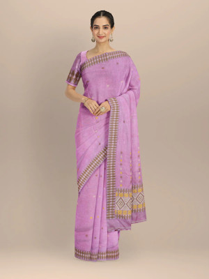 COTTON HANDWOVEN PINKISH SAREE COTTON HANDWOVEN PINKISH SAREE
