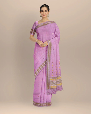 COTTON HANDWOVEN PINKISH SAREE