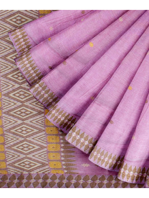 COTTON HANDWOVEN PINKISH SAREE COTTON HANDWOVEN PINKISH SAREE