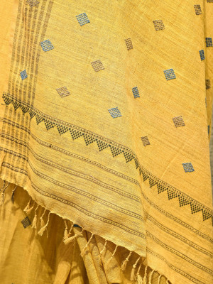 Eri (Ahimsa) Silk Turmeric Yellow Saree Eri (Ahimsa) Silk Turmeric Yellow Saree