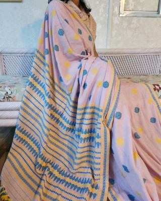 Eri Silk/Ahimsa Lavender Silk  Saree