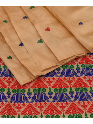 Handwoven Tussar Muga Silk Assam Saree Handwoven Tussar Muga Silk Assam Saree