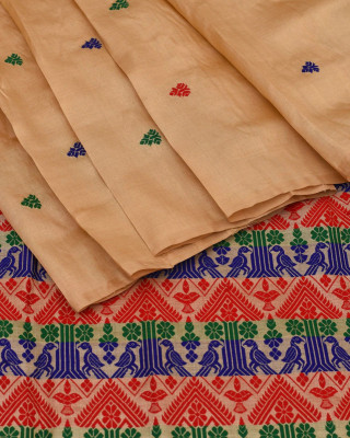 Handwoven Tussar Muga Silk Assam Saree Handwoven Tussar Muga Silk Assam Saree
