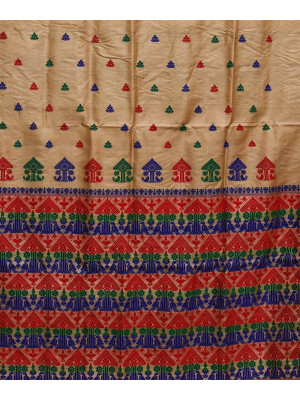 Handwoven Tussar Muga Silk Assam Saree Handwoven Tussar Muga Silk Assam Saree