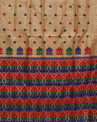 Handwoven Tussar Muga Silk Assam Saree Handwoven Tussar Muga Silk Assam Saree