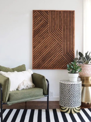 Exquisite Handmade Wooden Wall Panel