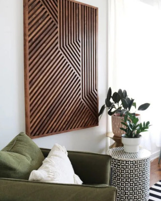 Exquisite Handmade Wooden Wall Panel